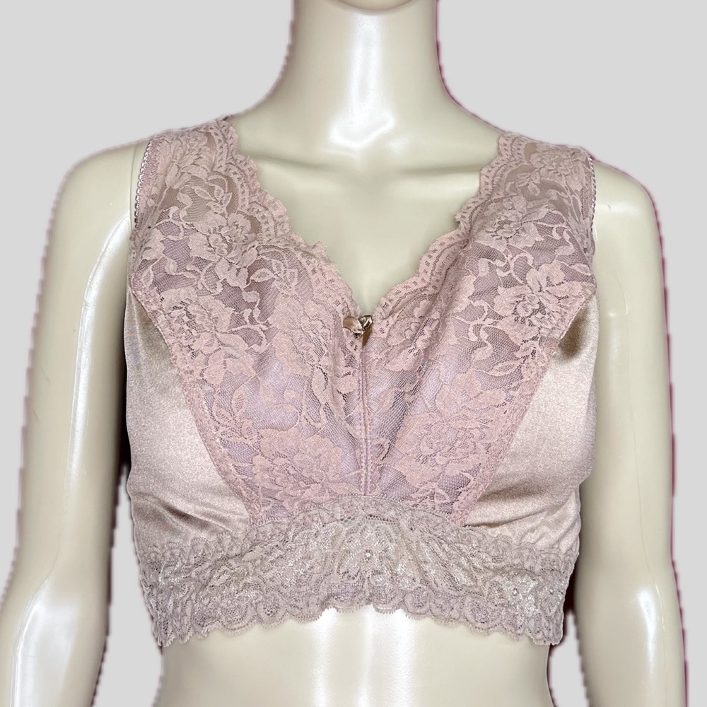 Rhonda Shear Cappuccino Ahh Lace Leisure Bra Style R672B Size 3X